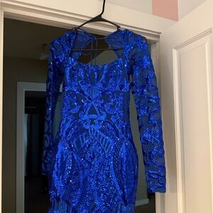 Lucy in the Sky Royal Blue Sequin Dress